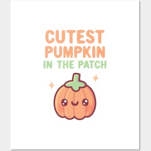 Cutest Pumpkin In The Patch Autumn Doodle Posters and Art